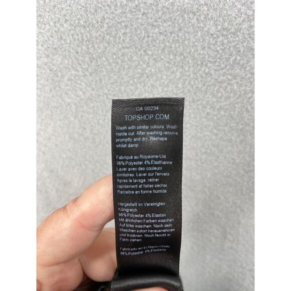 TOPSHOP Leggings Womens Sz 2 Black Faux Snake Stretch High Rise Comfort - Picture 8 of 11